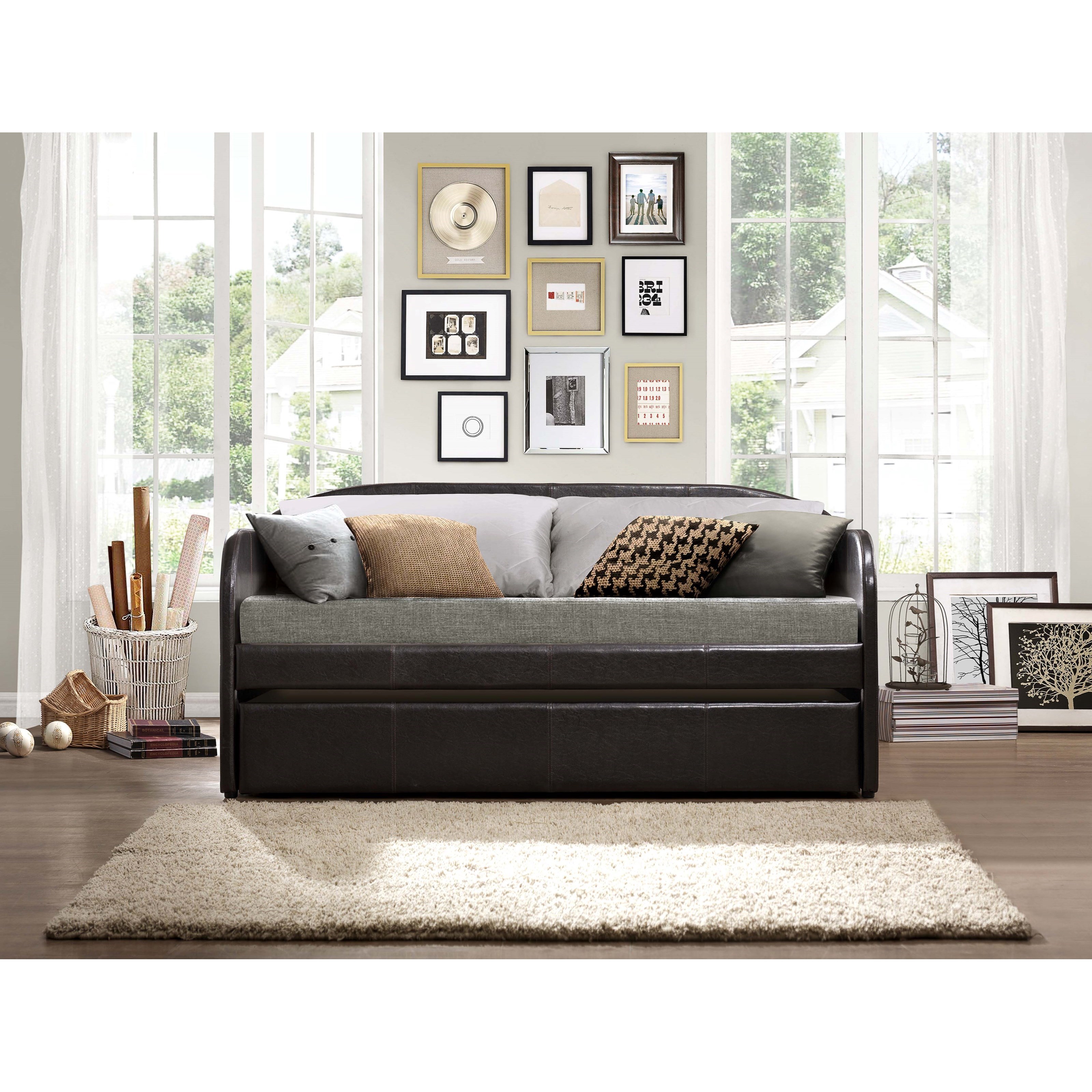 Homelegance Daybeds 4950A+B Casual Roland Upholstered Daybed with